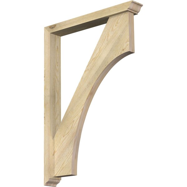 Ekena Millwork Westlake Traditional Rough Sawn Bracket w/ Offset Brace, Douglas Fir, 4"W x 28"D x 40"H BKT0402X28X40WTL01RDF - main